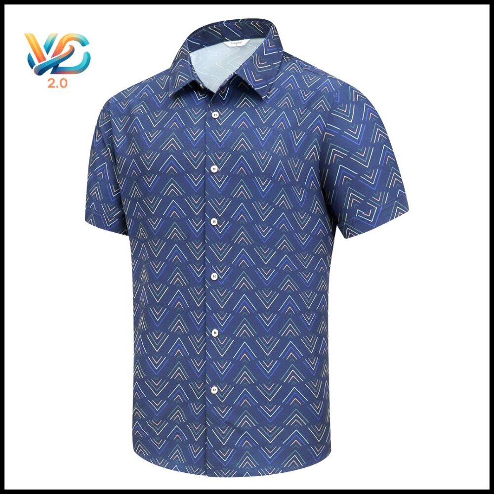 Men's Hawaiian Shirt Short Sleeve Button Down Beach Casual Floral